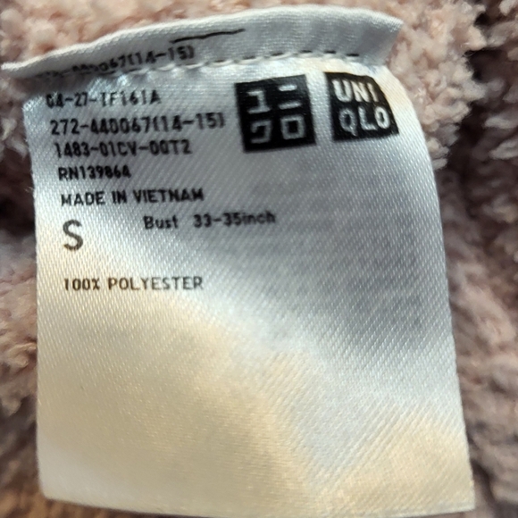 Uniqlo Light Pink Cowl Neck Soft Sweater with Textured Knit - Size S - Picture 4 of 4